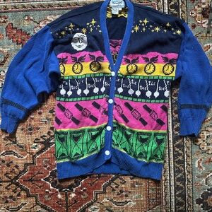 Colorful Graphic Cardigan